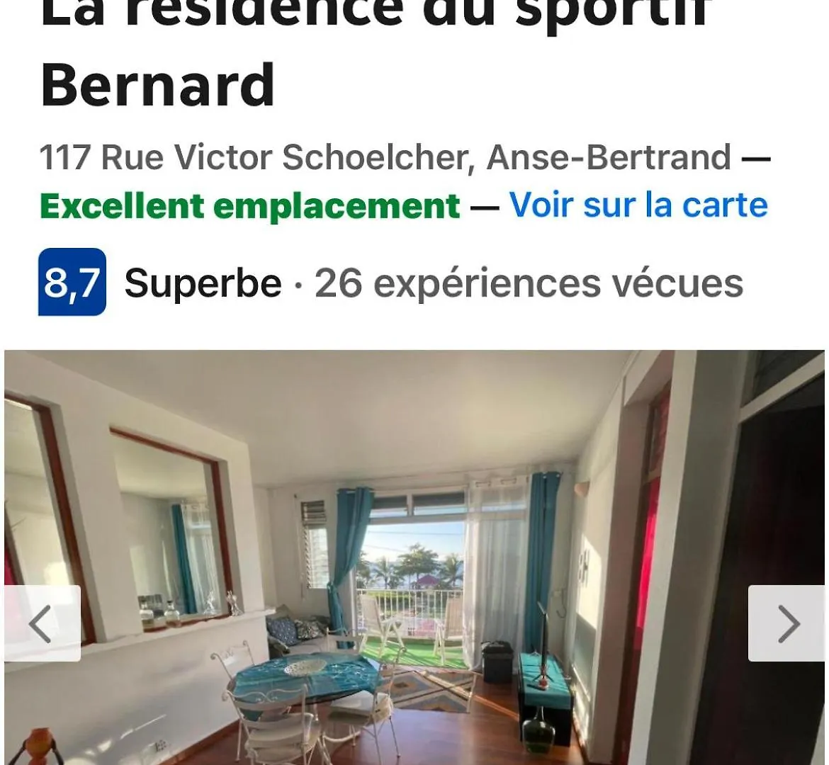Appartement La Residence Du Sportif Bernard Anse-Bertrand